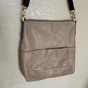 Fossil Taupe crossbody purse